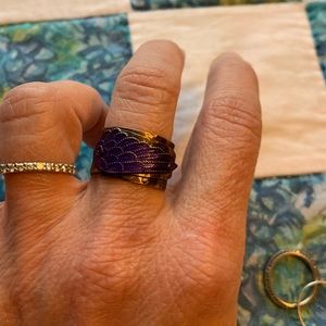 Brass Angel Wing Ring